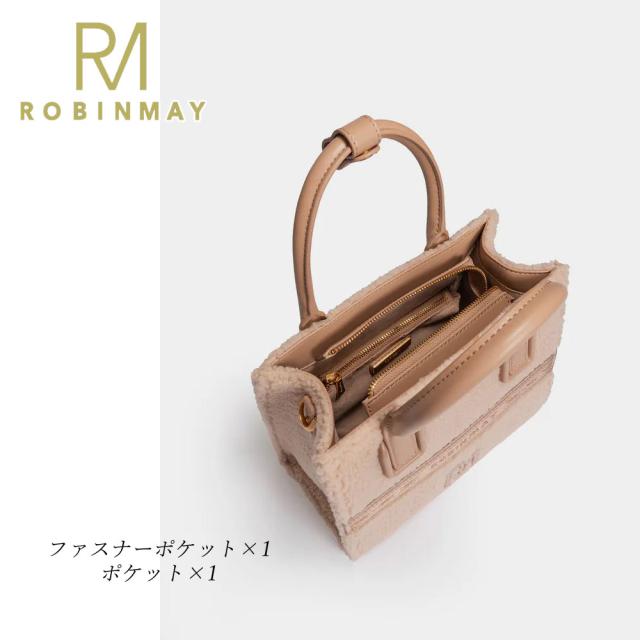 保証付 返品OK 正規品 ROBINMAY ロビンメイ B256 月桂女神手提包 羊羔毛 レディース RM ラムウール ハンドバッグ ダブルストラップ ショルダー 大人気 ビーガン トートバッグ 高見えジャガード刺繍 台湾発 X Ella 30代 40代 50代 60代 公式 カジュアル ボア バッグ_11