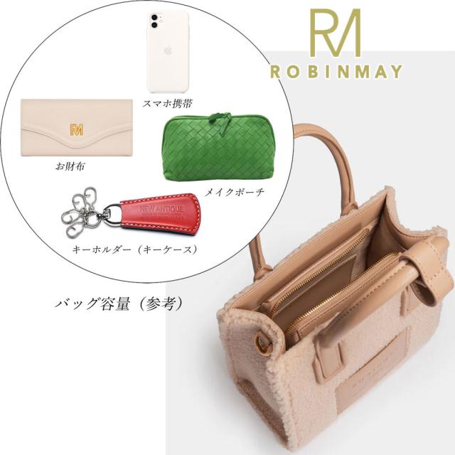 保証付 返品OK 正規品 ROBINMAY ロビンメイ B256 月桂女神手提包 羊羔毛 レディース RM ラムウール ハンドバッグ ダブルストラップ ショルダー 大人気 ビーガン トートバッグ 高見えジャガード刺繍 台湾発 X Ella 30代 40代 50代 60代 公式 カジュアル ボア バッグ_12