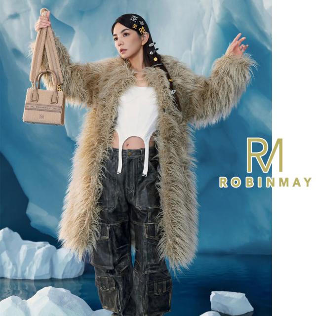 保証付 返品OK 正規品 ROBINMAY ロビンメイ B256 月桂女神手提包 羊羔毛 レディース RM ラムウール ハンドバッグ ダブルストラップ ショルダー 大人気 ビーガン トートバッグ 高見えジャガード刺繍 台湾発 X Ella 30代 40代 50代 60代 公式 カジュアル ボア バッグ_1