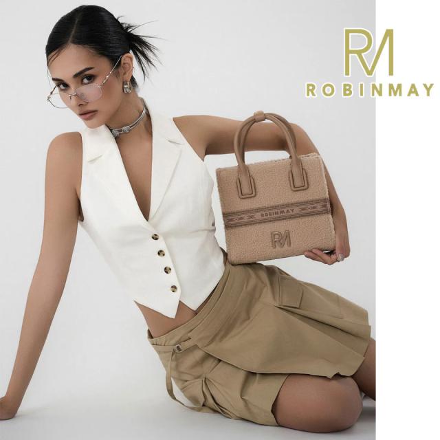 保証付 返品OK 正規品 ROBINMAY ロビンメイ B256 月桂女神手提包 羊羔毛 レディース RM ラムウール ハンドバッグ ダブルストラップ ショルダー 大人気 ビーガン トートバッグ 高見えジャガード刺繍 台湾発 X Ella 30代 40代 50代 60代 公式 カジュアル ボア バッグ_2
