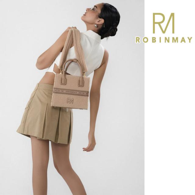 保証付 返品OK 正規品 ROBINMAY ロビンメイ B256 月桂女神手提包 羊羔毛 レディース RM ラムウール ハンドバッグ ダブルストラップ ショルダー 大人気 ビーガン トートバッグ 高見えジャガード刺繍 台湾発 X Ella 30代 40代 50代 60代 公式 カジュアル ボア バッグ_5
