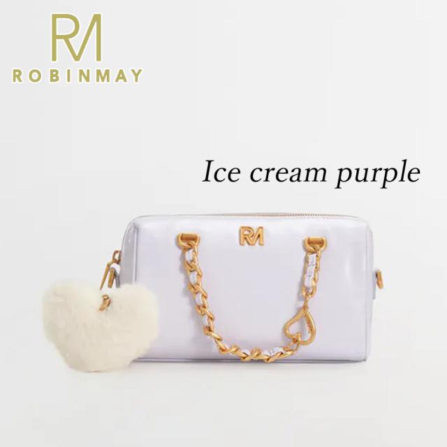 保証付 返品OK 正規品 ROBINMAY ロビンメイ B258 レディース リッチ ミニボストン ショルダー ハンドバッグ クラシカル 春夏秋冬 ビーガンレザー 通勤通学 人気 30代 40代 20代 SDGs サステナブル 台湾 鞄 ナナメ掛け RMロゴ SHINYHEART 手提包 ファーハートチャーム_9
