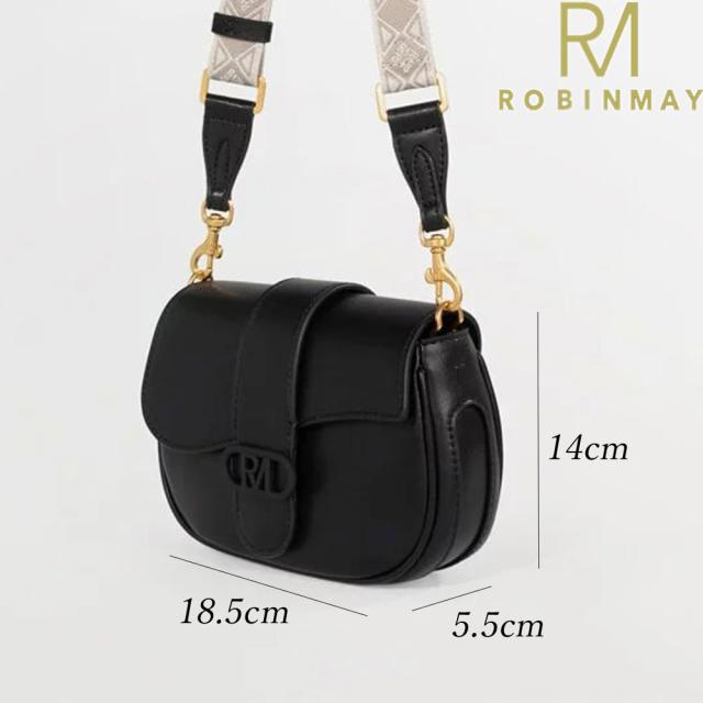 保証付 返品OK 正規品 ROBINMAY ロビンメイ C287 Hepburn Crossbody Bag(M) レディース RMロゴ 型 ミニ レトロ ショルダーバッグ ジャガードロゴ刺繍ショルダー ビーガンレザー ヴィーガン 人気 30代 40代 20代 50代 60代 SDGs サステナブル 台湾発 クラシカル_11