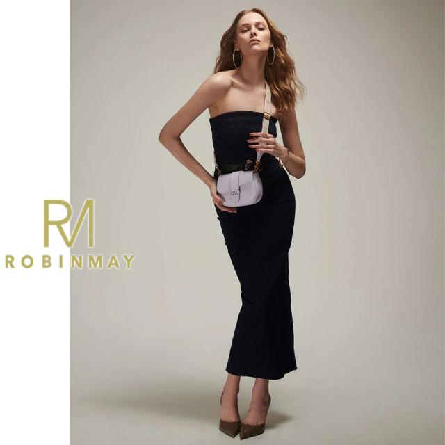 保証付 返品OK 正規品 ROBINMAY ロビンメイ C287 Hepburn Crossbody Bag(M) レディース RMロゴ 型 ミニ レトロ ショルダーバッグ ジャガードロゴ刺繍ショルダー ビーガンレザー ヴィーガン 人気 30代 40代 20代 50代 60代 SDGs サステナブル 台湾発 クラシカル_4