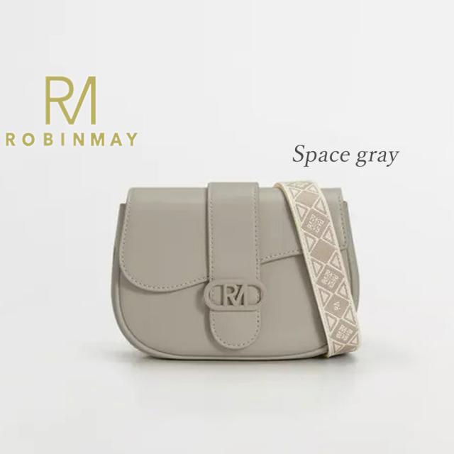 保証付 返品OK 正規品 ROBINMAY ロビンメイ C287 Hepburn Crossbody Bag(M) レディース RMロゴ 型 ミニ レトロ ショルダーバッグ ジャガードロゴ刺繍ショルダー ビーガンレザー ヴィーガン 人気 30代 40代 20代 50代 60代 SDGs サステナブル 台湾発 クラシカル_6