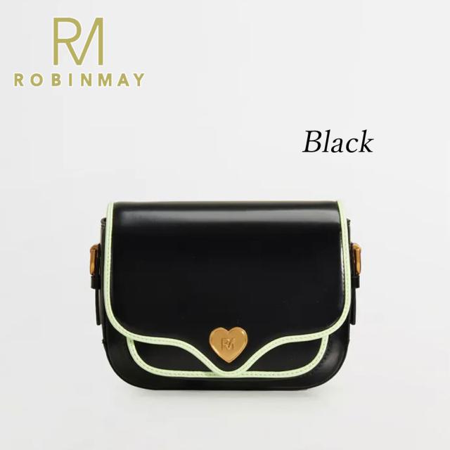 保証付 返品OK 正規品 ROBINMAY　ロビンメイ C349 桃心蔓蔓斜背包 レディース バイカラー ハートロゴ レトロ ショルダー クラシカル 春夏秋冬レザー ヴィーガン サステナブル 大人可愛い 台湾発　20代 30代 40代 50代 60代 公式 ミニショルダー スクエアバッグ_11
