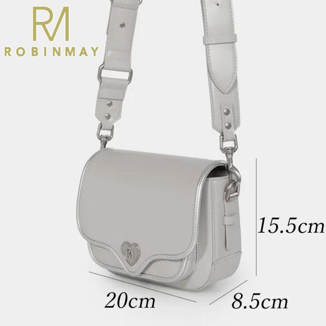 保証付 返品OK 正規品 ROBINMAY　ロビンメイ C349 桃心蔓蔓斜背包 レディース バイカラー ハートロゴ レトロ ショルダー クラシカル 春夏秋冬レザー ヴィーガン サステナブル 大人可愛い 台湾発　20代 30代 40代 50代 60代 公式 ミニショルダー スクエアバッグ_16