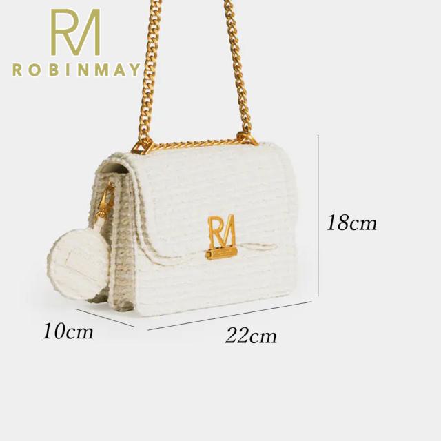 保証付 返品OK 正規品 ROBINMAY ロビンメイ C378 レディース RMロゴ エレガント ツイード ハンドバッグ 2WAY ショルダー 肩掛け ビーガン人気 60代 50代30代 40代 20代 SDGs サステナブル 台湾 鞄 ラウンド ミラー付き クロスボディバッグ Elly雙層斜背包(毛?)_13
