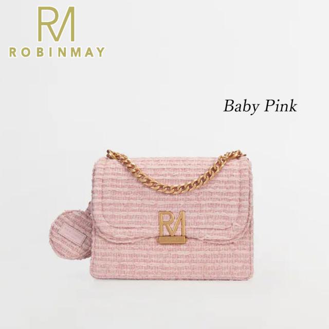 保証付 返品OK 正規品 ROBINMAY ロビンメイ C378 レディース RMロゴ エレガント ツイード ハンドバッグ 2WAY ショルダー 肩掛け ビーガン人気 60代 50代30代 40代 20代 SDGs サステナブル 台湾 鞄 ラウンド ミラー付き クロスボディバッグ Elly雙層斜背包(毛?)_7