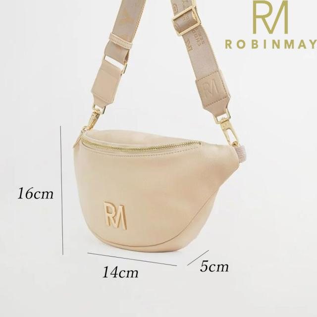 保証付 返品OK  正規品  2024 ROBINMAY ロビンメイ  I029 Mont　 (M) ユニセックス 男女兼用 RMロゴ ナナメ掛けショルダーバッグ チェストバッグ サコッシュ ボディバッグ ビーガンレザー ヴィーガン SDGs サステナブル ウエストバッグ 20代 30代 40代 50代 60代 公式