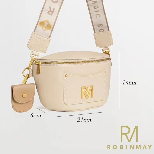 保証付 返品OK  正規品  2024 ROBINMAY ロビンメイ  I033 翻玩派對胸包 2種ストラップ ボディバッグ レディース RMロゴ ジャガードロゴ刺繍ショルダー ナナメショルダー サコッシュ ビーガンレザー ヴィーガン 30代 40代 SDGs サステナブル ケース付 台湾 PIXYACCS