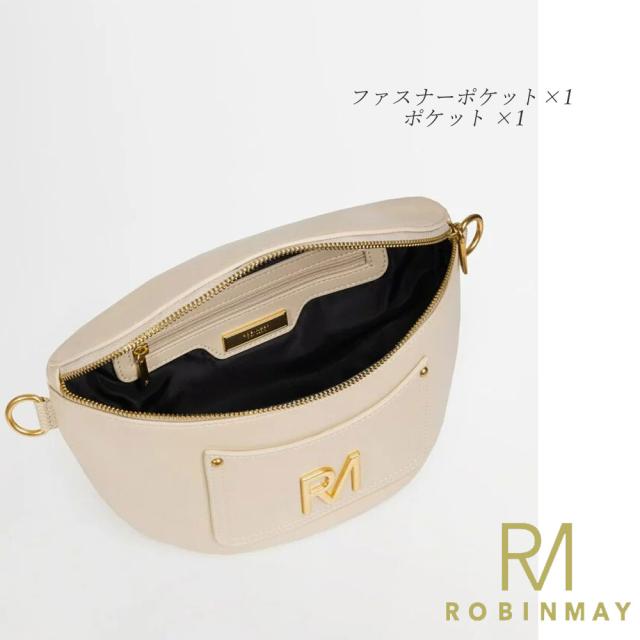 保証付 返品OK  正規品  2024 ROBINMAY ロビンメイ  I033 翻玩派對胸包 2種ストラップ ボディバッグ レディース RMロゴ ジャガードロゴ刺繍ショルダー ナナメショルダー サコッシュ ビーガンレザー ヴィーガン 30代 40代 SDGs サステナブル ケース付 台湾 PIXYACCS
