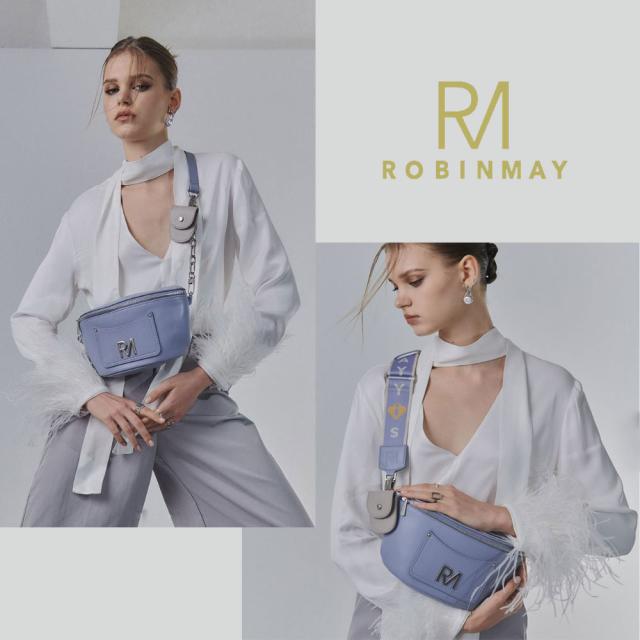 保証付 返品OK  正規品  2024 ROBINMAY ロビンメイ  I033 翻玩派對胸包 2種ストラップ ボディバッグ レディース RMロゴ ジャガードロゴ刺繍ショルダー ナナメショルダー サコッシュ ビーガンレザー ヴィーガン 30代 40代 SDGs サステナブル ケース付 台湾 PIXYACCS