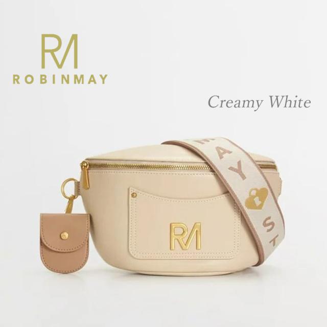 保証付 返品OK  正規品  2024 ROBINMAY ロビンメイ  I033 翻玩派對胸包 2種ストラップ ボディバッグ レディース RMロゴ ジャガードロゴ刺繍ショルダー ナナメショルダー サコッシュ ビーガンレザー ヴィーガン 30代 40代 SDGs サステナブル ケース付 台湾 PIXYACCS