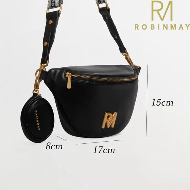 保証付 返品OK 正規品 ROBINMAY ロビンメイ I045 Limited Ella Collection-Mont Chest Bag レディース RMロゴ ジャガード刺繍ショルダー ナナメ掛バッグ サコッシュ チェーンハンドル ビーガンレザー ヴィーガン 30代 40代 SDGs ボディバッグ コインケース付 台湾_10