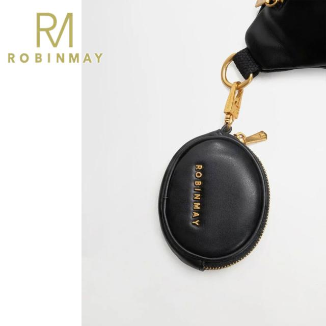 保証付 返品OK 正規品 ROBINMAY ロビンメイ I045 Limited Ella Collection-Mont Chest Bag レディース RMロゴ ジャガード刺繍ショルダー ナナメ掛バッグ サコッシュ チェーンハンドル ビーガンレザー ヴィーガン 30代 40代 SDGs ボディバッグ コインケース付 台湾_13
