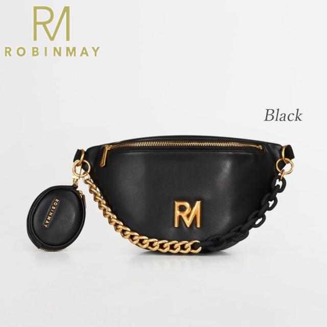 保証付 返品OK 正規品 ROBINMAY ロビンメイ I045 Limited Ella Collection-Mont Chest Bag レディース RMロゴ ジャガード刺繍ショルダー ナナメ掛バッグ サコッシュ チェーンハンドル ビーガンレザー ヴィーガン 30代 40代 SDGs ボディバッグ コインケース付 台湾_5