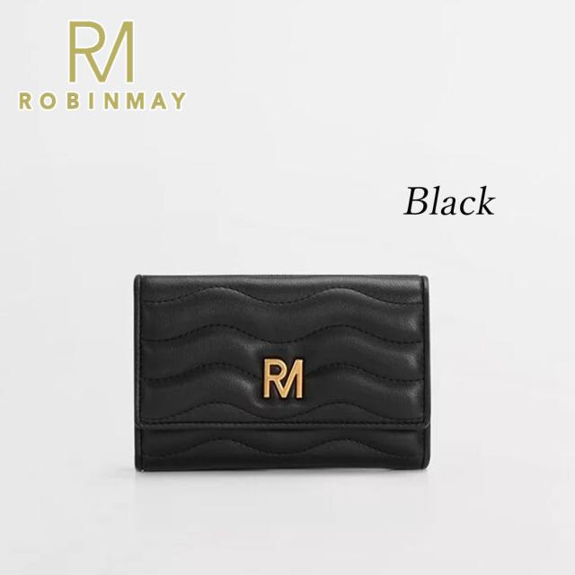 追跡有★ROBINMAY 本革 2つ折り チェーンウォレット 保証付 返品OK 正規品 2024 ROBINMAY ロビンメイ L083 RMロゴ 本