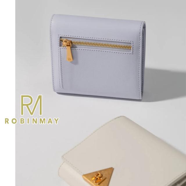 ★ROBINMAY☆水曜之地真皮中夾 レザー 折りたたみ財布/送料込 保証付 返品OK 正規品 2024 ROBINMAY ロビンメイ L111 水曜之地