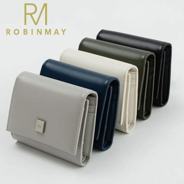 台湾 ROBINMAY メタルロゴ レザー 折りたたみ 財布 L098 台湾 ROBINMAY メタルロゴ レザー 折りたたみ 財布 L098