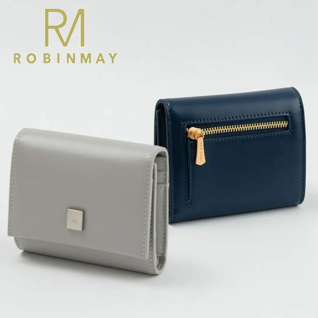 台湾 ROBINMAY ロビンメイ シルバーロゴ レザー 三つ折り財布 台湾 ROBINMAY ロビンメイ シルバーロゴ レザー 三つ折り財布