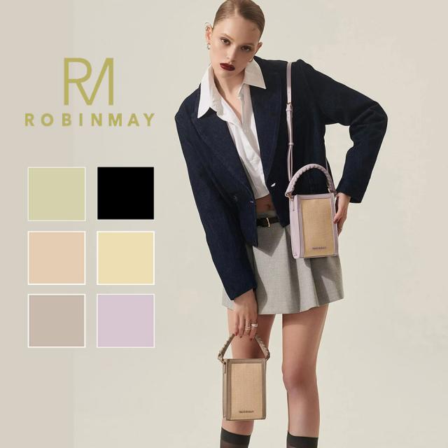 保証付 返品OK 2024 ROBINMAY ロビンメイ 正規代理店 WC108 Orange Flower Cell Phone Purse レディース バイカラー リネン スマホショルダー ハンドバッグ 麻 キャンバス 小さめ 春夏秋冬 ビーガンレザー ヴィーガン 人気 30代 40代 SDGs サステナブル ミニバッグ 公式