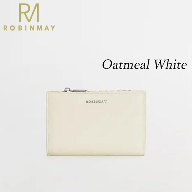 保証付 返品OK 正規品 ROBINMAY ロビンメイ WL061 言花真皮中夾 レディース RMロゴ 本革レザー 二つ折り 折りたたみ財布 ウォレット グレー ベージュ ネイビー カード入れ さいふ 春夏秋冬 牛革 レザー 人気 30代 40代 20代 旅行 台湾 コンパクト シワ加工 財布_3