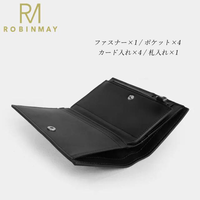 保証付 返品OK 正規品 ROBINMAY ロビンメイ WL061 言花真皮中夾 レディース RMロゴ 本革レザー 二つ折り 折りたたみ財布 ウォレット グレー ベージュ ネイビー カード入れ さいふ 春夏秋冬 牛革 レザー 人気 30代 40代 20代 旅行 台湾 コンパクト シワ加工 財布_7
