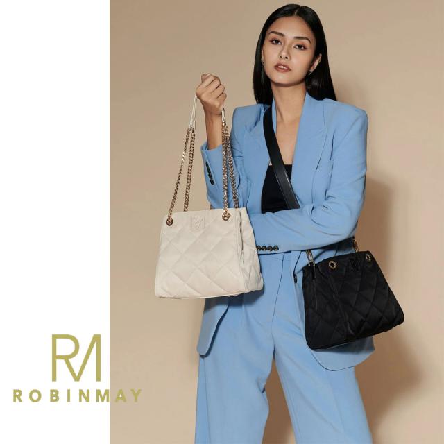保証付 返品OK  正規品  ROBINMAY ロビンメイ Z308 Joy Shoulder Bag レディース スタイリッシュ RM ナイロンキルティング ショルダーバッグ 小さめ 春夏秋冬 ビーガンレザー ヴィーガン 人気 30代 40代  SDGs サステナブル  軽い 台湾発 チェーンショルダー ナナメ_1