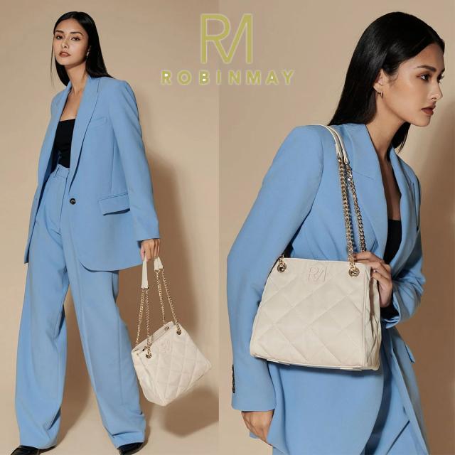 保証付 返品OK  正規品  ROBINMAY ロビンメイ Z308 Joy Shoulder Bag レディース スタイリッシュ RM ナイロンキルティング ショルダーバッグ 小さめ 春夏秋冬 ビーガンレザー ヴィーガン 人気 30代 40代  SDGs サステナブル  軽い 台湾発 チェーンショルダー ナナメ_4