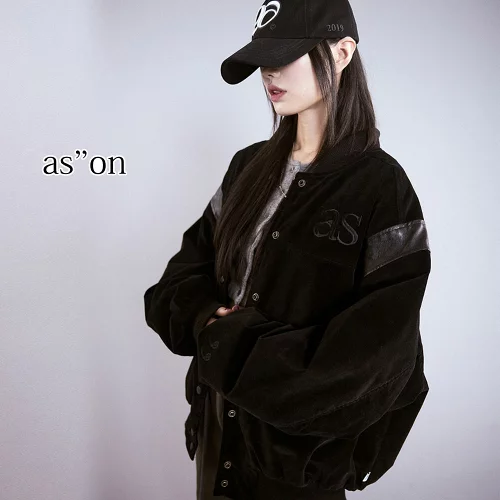 新ブランド 日本未入荷 正規品  保証付き 2025  ason アズオン MIGOS VARSITY JACKET ユニセックス オーバーサイズ  ジャケット 30代 40代 20代 50代  instagram 海外 TikTok New Jeans Minji 韓国ファッション 服 アウター レディース 韓流 カジュアル クリスマス 秋冬の通販は