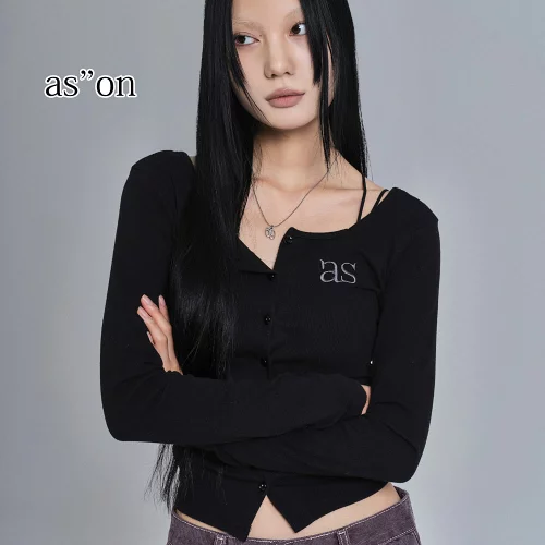 新ブランド 日本未入荷 正規品  保証付き 2025  ason アズオン SICILY BUTTON CARDIGAN  ロゴ カーディガン  30代 40代 20代 50代  instagram 海外 TikTok New Jeans Minji 韓国ファッション 服 アウター レディース 韓流 暖かい ジャケット クリスマスプレゼント ニット as