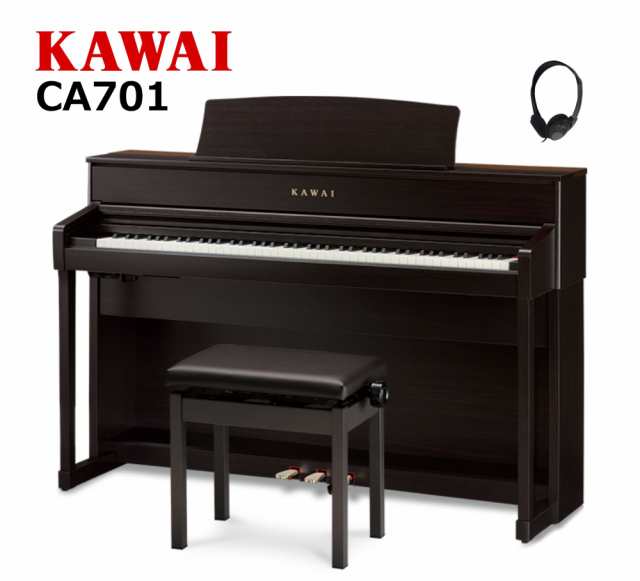 KAWAI カワイ DigitalPiano 電子ピアノ 88鍵 木製鍵盤 CA701 R ...