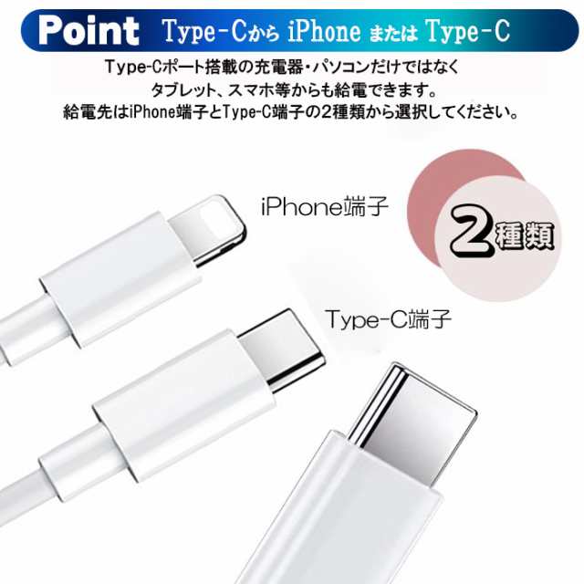 iphone 充電 ケーブル３A 純正 急速充電ケーブル アタブタ セット販売