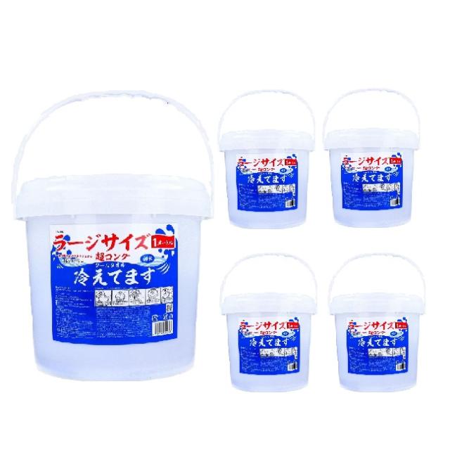クールタオル 冷えてます iiもの本舗　バケツ６０枚入り５個セット  厚手 16×100 超ロングシート　冷感 さらさらパウダー の通販は 11,000円
