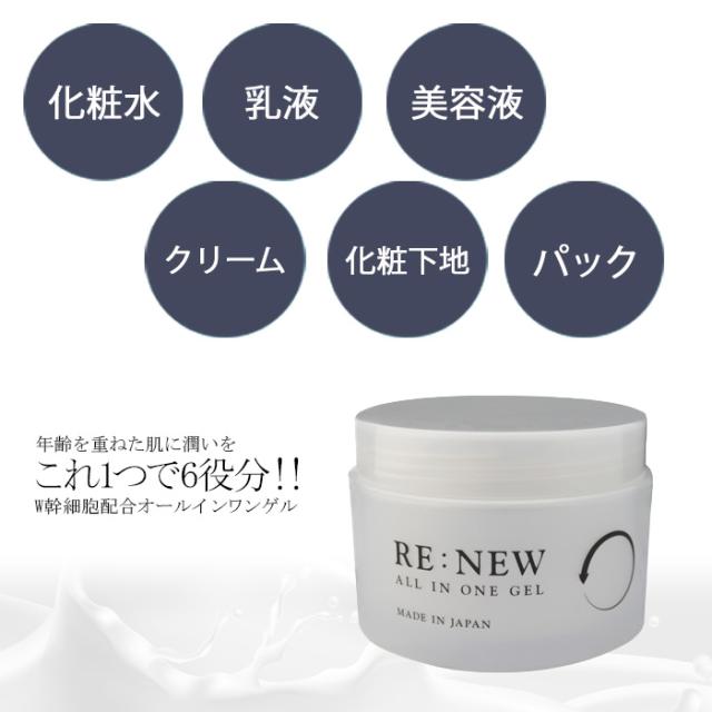 RE:NEW ALL IN ONE GEL 2個セット ヒト幹細胞 W幹細胞 オールインワン 
