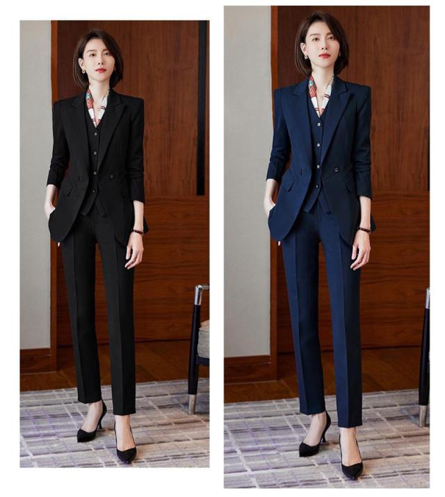 スーツセット レディース パンツセット スカートセット ビジネススーツ 事務服 2点セット 着痩せ フォーマル オフィス 春秋新作_13