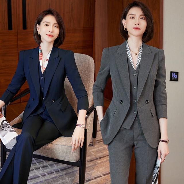 スーツセット レディース パンツセット スカートセット ビジネススーツ 事務服 2点セット 着痩せ フォーマル オフィス 春秋新作_5