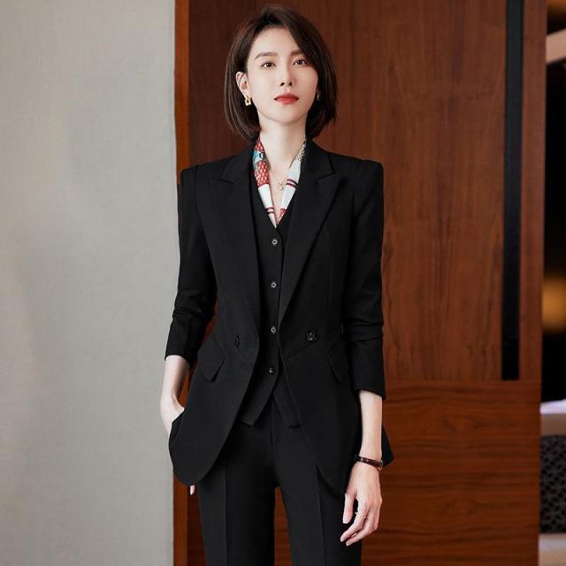 スーツセット レディース パンツセット スカートセット ビジネススーツ 事務服 2点セット 着痩せ フォーマル オフィス 春秋新作_9