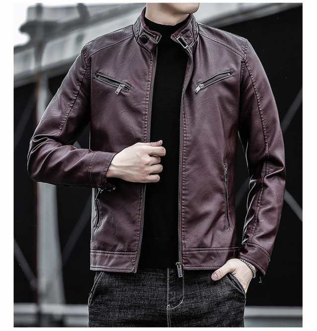 レザーコート 革ジャン メンズ レザージャケット 紳士服