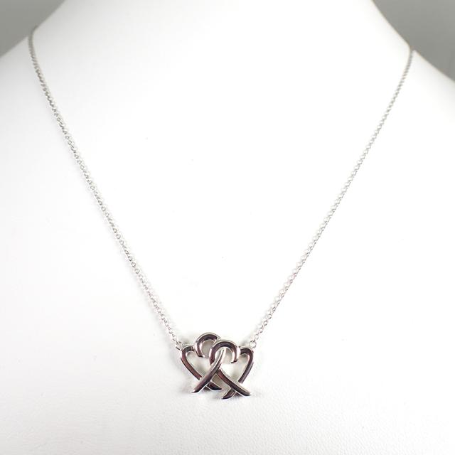【中古】TIFFANY/ティファニー 925 ダブルラビングハート ペンダント/ネックレス/j167-1_1