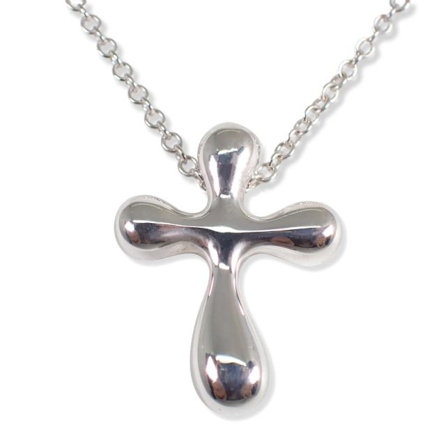 【中古】TIFFANY/ティファニー 925 スモールクロス ペンダント/ネックレス/j172-1