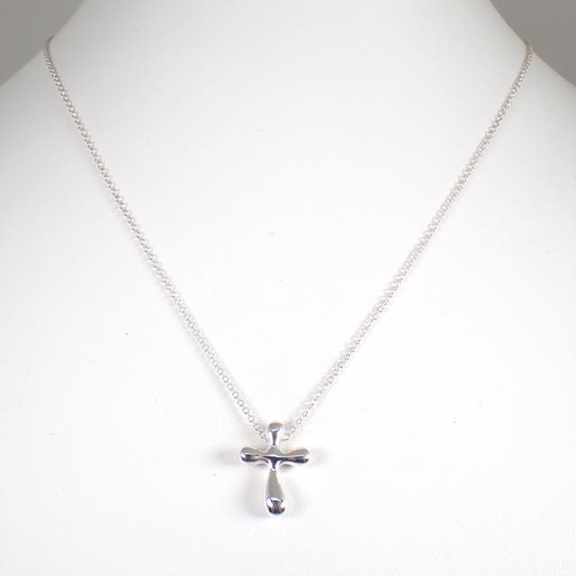 【中古】TIFFANY/ティファニー 925 スモールクロス ペンダント/ネックレス/j172-1_1