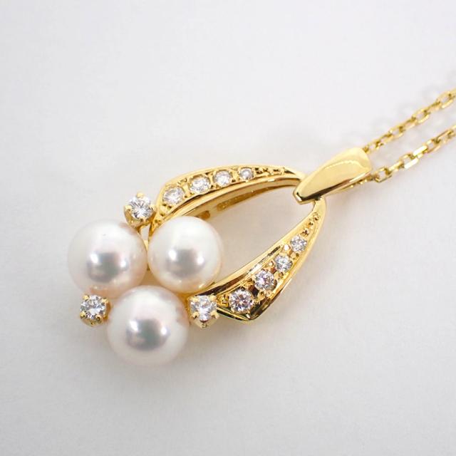 ミキモト / MIKIMOTO パール ネックレス K18YG パール 7.4mm