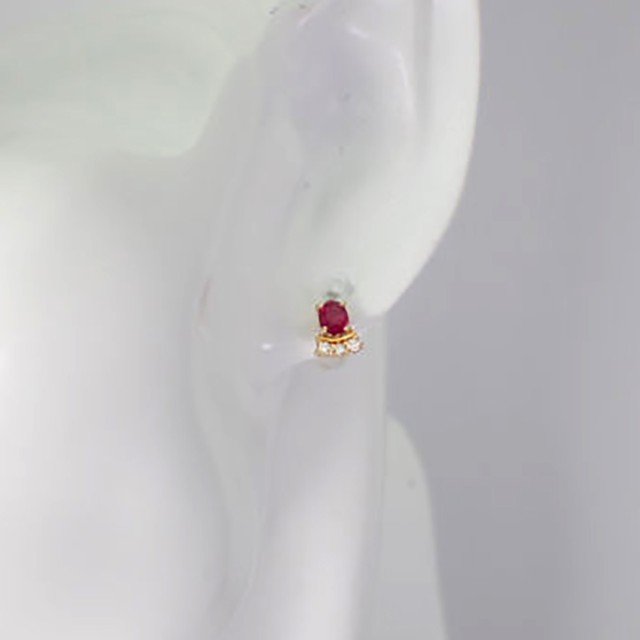 新品】K18 ルビー ダイヤモンド ピアス ［i7-3］ : JewelerCHIC