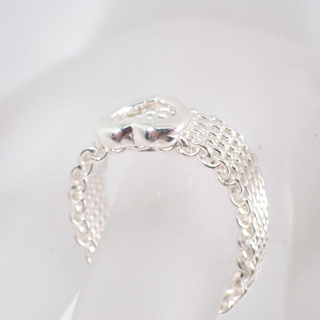 【中古】TIFFANY/ティファニー 925 ハート サマセットメッシュ リング /12.5号/j172-4_4