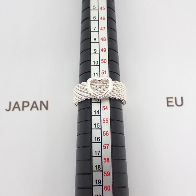 【中古】TIFFANY/ティファニー 925 ハート サマセットメッシュ リング /12.5号/j172-4_7