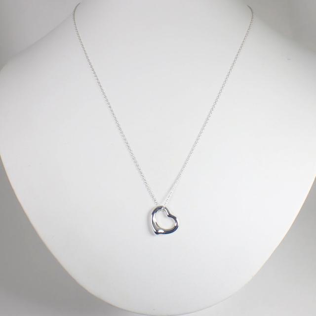 【中古】TIFFANY/ティファニー 925 オープンハート ペンダント/ネックレス/j221-4_1