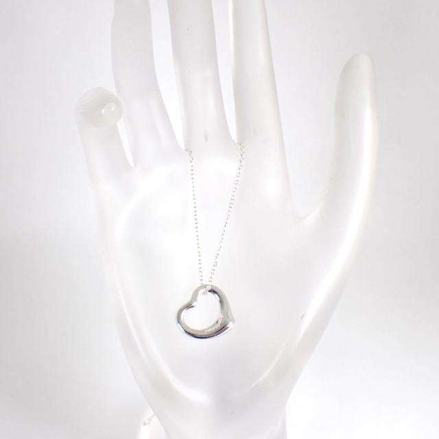 【中古】TIFFANY/ティファニー 925 オープンハート ペンダント/ネックレス/j221-4_5