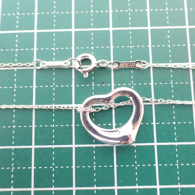 【中古】TIFFANY/ティファニー 925 オープンハート ペンダント/ネックレス/j221-4_8
